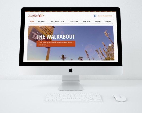 Le site internet réalisé pour le Walkabout Hotel.