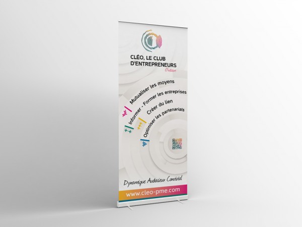 Graphisme et impression roll'up pour salons professionnels