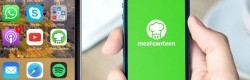 Ecran de démarrage et icone de l'appli mobile Meal Canteen