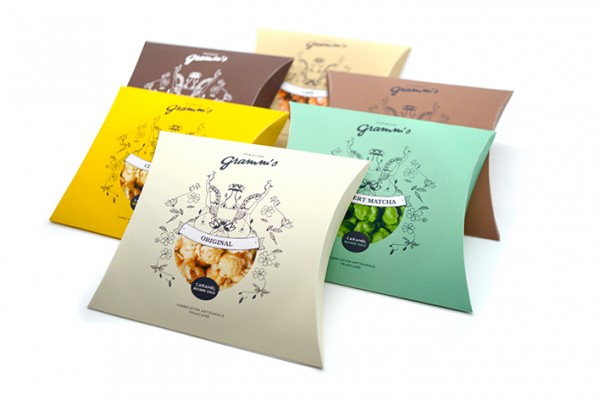 Identité graphique et packaging, branding pour la Maison Gramm's